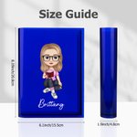 Vase serre-livres transparent personnalisé avec nom Décoration de chambre esthétique Cadeau d'anniversaire pour les femmes aimant les livres