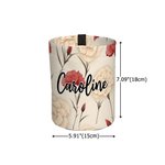 Personalised Birth Flower Portable Hanging Car Trash Can with Name Car Accessory Birthday Gift for Family Car Owner
