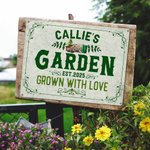 Personalised Vintage Plant Tools Garden Metal Sign with Name Year and Text Garden Decor Housewarming Birthday Gift for Gardening Lovers