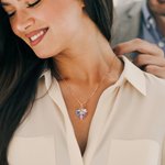 Personalized Heart-Shaped Gemstone Necklace with Birthstone Dainty Jewellery Birthday Anniversary Valentine's Day Gift for Girlfriend Wife