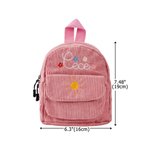 Sac à Dos en Velours Côtelé Personnalisé avec Motif Fleurs Arc-en-Ciel et Nom Brodés Cadeau d'Anniversaire Rentrée Scolaire pour Tout-Petit Enfant