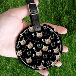 Personalised Golf Club Face Photo PU Leather Golf Tee Storage Bag Tag with Lucky Number Sport Accessories Birthday Gift for Golf Players