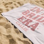 Personalised In My Bride Era Quick Dry Oversized Microfiber Beach Towel Summer Essential Engagement Bridal Shower Wedding Party Gift for Women