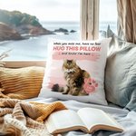 Henkilökohtainen kun kaipaat minua ei ole pelkoa Pet Photo pehmeä heittää tyynyn kansi nimi Memorial lahja lemmikin omistaja