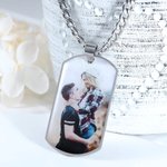 Gepersonaliseerde Roestvrij Staal Foto Ketting Dog Tag Ketting Verjaardag Jubileumcadeau voor Heren