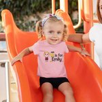 Personalized Cartoon Character Pencil Apple Notebook Design Initial 100% Cotton Kid T-shirt with Name Back to School Birthday Gift for Boys Girls