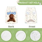 Personalizzato Retro Star Bow Photo Design 100% cotone Pet Vest con nome Pet Party Birthday Gift for Dog Cat Pet Owners