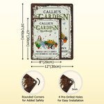 Gepersonaliseerde Retro tuinieren cartoon karakter metalen bord met naam tuin Yard Decor Housewarming pensioen verjaardagscadeau voor mama oma vrienden