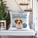 Henkilökohtainen kun kaipaat minua ei ole pelkoa Pet Photo pehmeä heittää tyynyn kansi nimi Memorial lahja lemmikin omistaja