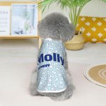 Personalizzato Retro Star Bow Photo Design 100% cotone Pet Vest con nome Pet Party Birthday Gift for Dog Cat Pet Owners