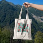 Personalizada Nacimiento Flor Grande Bolsa de lona con nombre Cumpleaños Aniversario Regalo para Mujeres