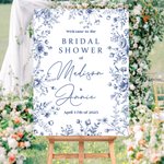 Personalized Toile De Jouy Style Acrylic Canvas Wedding Welcome Sign Poster with Names Wedding Gift for Bride Groom