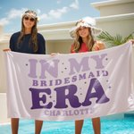 Personalised In My Bride Era Quick Dry Oversized Microfiber Beach Towel Summer Essential Engagement Bridal Shower Wedding Party Gift for Women