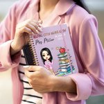 Personalized Books Apple Cartoon Teaching Character 2026 Planner Name A5 Notebook with Weekly Planning Pages Teacher's Day Birthday Gift for Teachers
