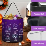 Henkilökohtainen Fluoresoiva Ghost Trick tai Treat Bag Candy ämpäri nimi Halloween Party suosii lahja pojille tytöille