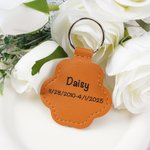 Porte-bonheur personnalisé en cuir PU avec nom et texte Cadeau de sympathie pour la perte d'un animal de compagnie