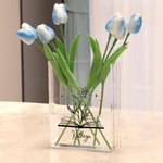 Personalised Birth Flower Book Clear Book Vase with Name Bookshelf Room Decor Birthday Gift for Book Lovers