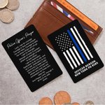 Personalised Police Officer Prayer Wallet Card with Text Sympathy Appreciation Gift for Police Family Friends