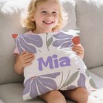 Personalisierter Weicher Kissenbezug mit Dänischen Blumen Namen Haus Deko Geburtstagsgeschenk für Freunde Damen