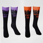 Personalized Water Dropping Soft Compression Socks with Name and Number Team Accessory Game Day Gift for Ball Sports Lover