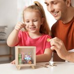 Personalizzato Carino Dinosauro Fantasia Unicorno Cartoon Animali Salvadanaio in legno con nome e anno Ritorno a scuola Regalo di compleanno per bambini