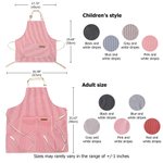 Personalized Multicolour Kitchenware Kid Adult Baking Apron with Name and Front Pocket Birthday Gift for Family Cooking Lovers