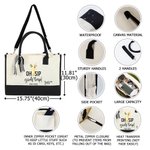 Gepersonaliseerde Oh Sip Girls Trip Drinks Grote Canvas Tas met Naam en Schouderband Reizen Dagelijks Gebruik Vakantiegeschenk voor Vrouwen Meisjes