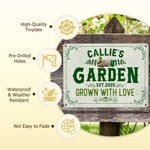 Personalised Vintage Plant Tools Garden Metal Sign with Name Year and Text Garden Decor Housewarming Birthday Gift for Gardening Lovers