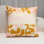 Personalisierter Weicher Kissenbezug mit Dänischen Blumen Namen Haus Deko Geburtstagsgeschenk für Freunde Damen