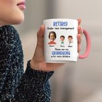 Personalised Retired Under New Management 11 oz Ceramic Mug with 1-6 Kid Face Photos Funny Retirement Gift for Grandparents
