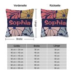 Personalisierter Weicher Kissenbezug mit Dänischen Blumen Namen Haus Deko Geburtstagsgeschenk für Freunde Damen