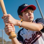 Personalised Baseball Softball Acrylic Beaded Bracelet with Text Team Spirit Wear Game Day Birthday Gift for Kids Baseball Softball Players
