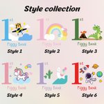 Personalizzato Carino Dinosauro Fantasia Unicorno Cartoon Animali Salvadanaio in legno con nome e anno Ritorno a scuola Regalo di compleanno per bambini