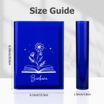 Personalised Birth Flower Book Clear Book Vase with Name Bookshelf Room Decor Birthday Gift for Book Lovers