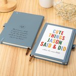 Personalized Cute Things My Kids Said & Did Memory Journal Notebook with Name Childhood Record Book Baby Shower Gift for New Parents