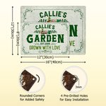 Personalised Vintage Plant Tools Garden Metal Sign with Name Year and Text Garden Decor Housewarming Birthday Gift for Gardening Lovers