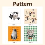 Personalized Cute Flower Pet Photo 40 oz Insulated Tumbler with Name and Straw Birthday Memorial Gift for Pet Lovers Owners