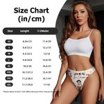 Personalized Lick Me Till Ice Cream Sexy Thong Brief with Photo Honeymoon Travel Valentine's Day Gift for Wife Girlfriend