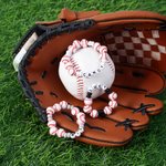 Personalised Baseball Softball Acrylic Beaded Bracelet with Text Team Spirit Wear Game Day Birthday Gift for Kids Baseball Softball Players