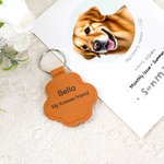 Porte-bonheur personnalisé en cuir PU avec nom et texte Cadeau de sympathie pour la perte d'un animal de compagnie
