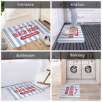 Personalisierte Multicolor Sunkissed Stripes Anti-Rutsch-Türmatte mit Text Home Decor Housewarming Geburtstag Geschenk für Familie Freunde