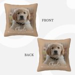 Personalized Cat Dog Pet Photo Memorial Throw Pillow Cover with Name Sofa Couch Decor Sympathy Pet Loss Gift for Pet Lovers
