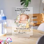 Personalized The Best Mommy Belongs to Me Acrylic Plaque Ornament with Photo and Text Home Decor Birthday Mother's Day Gift for Mother