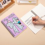 Personalized Cartoon Teacher Character Bow Element A5 Journal Notebook with Text Teacher's Day Back to School Gift for Teachers