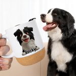 Personalized 3D Cartoon Dog 13 oz Ceramic Coffee Mug with Name Daily Use Birthday Gift for Dog Lover Pet Lover