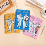 Personalized Cartoon Teacher Character Bow Element A5 Journal Notebook with Text Teacher's Day Back to School Gift for Teachers
