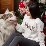 Personnalisé 1-9 Photos Collage Design Multicolore T-shirt Sweatshirt Hoodie avec Nom Anniversaire Cadeau pour Famille Pet Lovers