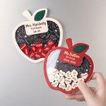 Personalised Apple Teacher Fridge Magnet Bracket with 1-25 Heart Student Names Back to School Teacher's Day Appreciation Gift for Teacher
