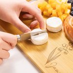 Personalized Engraved Line Birth Flower Bamboo Charcuterie Cutting Board with Handle Housewarming Thanksgiving Gift for Cooking Lover Family Friends