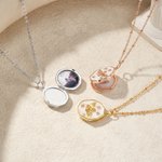 Personalized Angel Zircon Photo Locket Necklace Dainty Jewelry Birthday Anniversary Christmas Gift for Mom Women